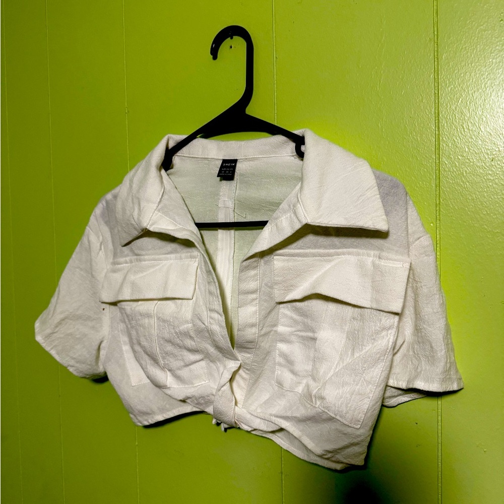 White crop top